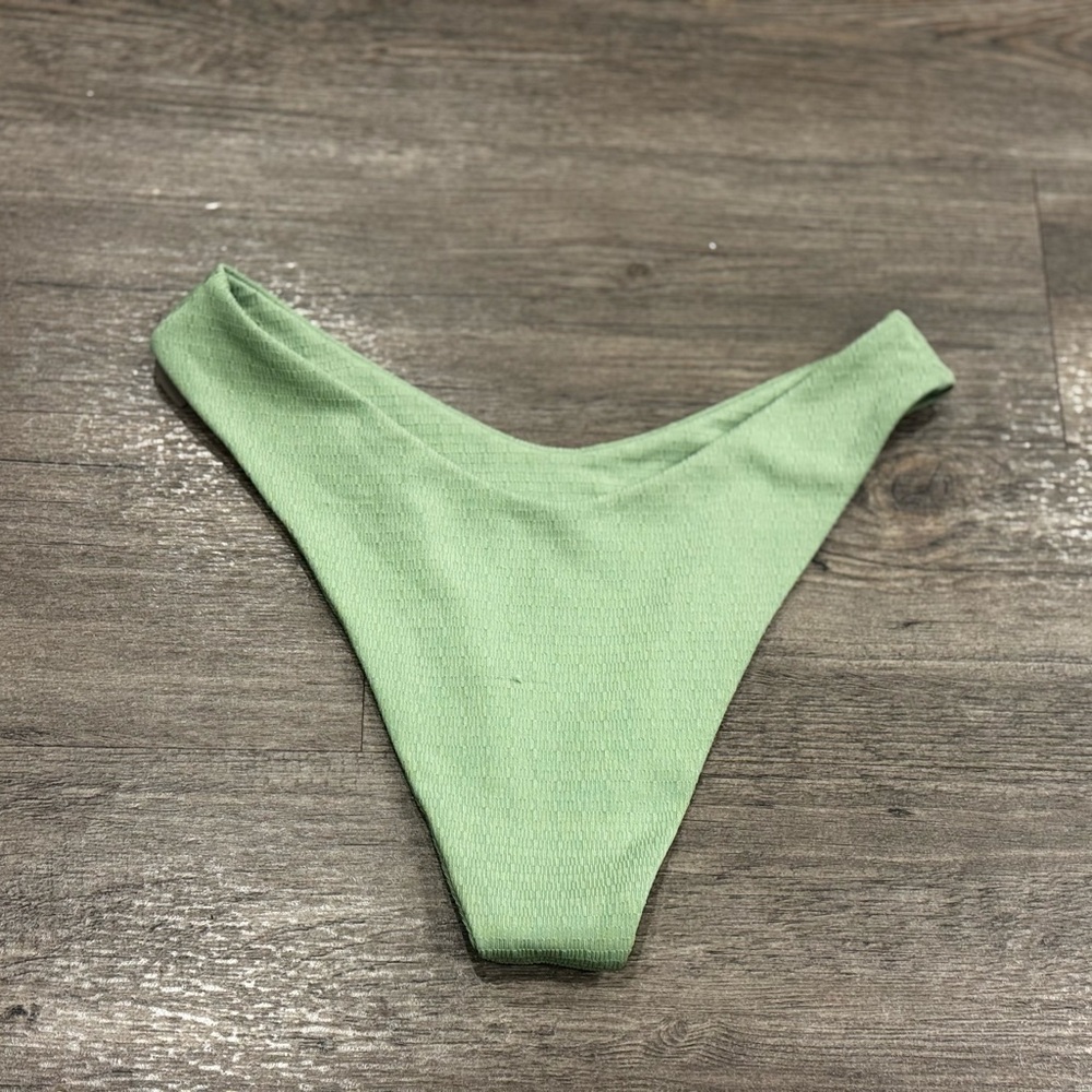 SHEIN Textured Light Sage Bikini Bottom